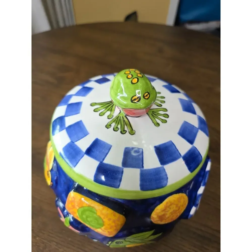 Laurie Gates 1999 Ceramic‎ Cookie Jar – Alien Spaceship UFO Design – 10
